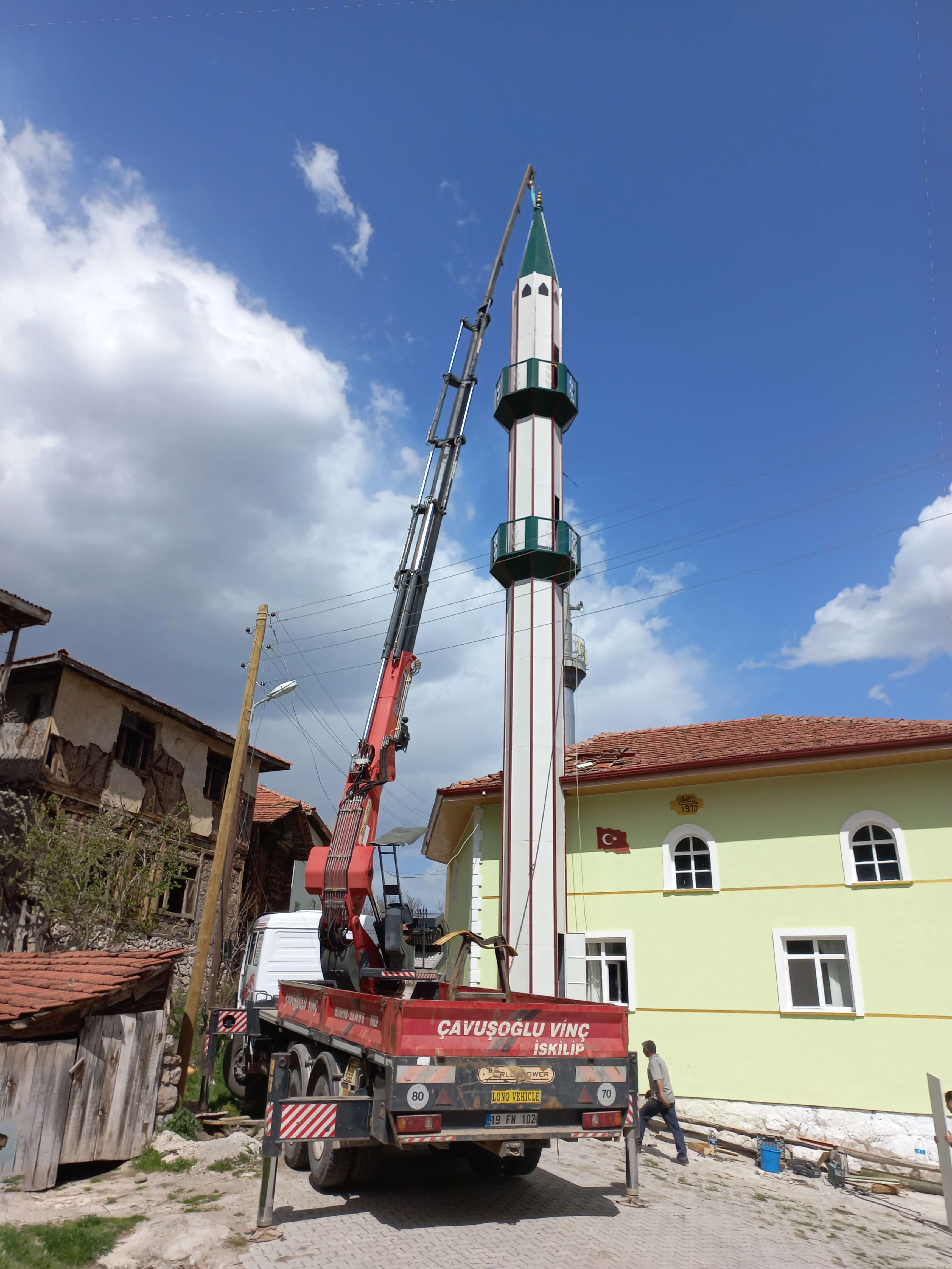 Minare, Tabela, Çatı Montaj İşlemi